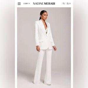 Nadine Merabi Charlotte White Blazer S/M